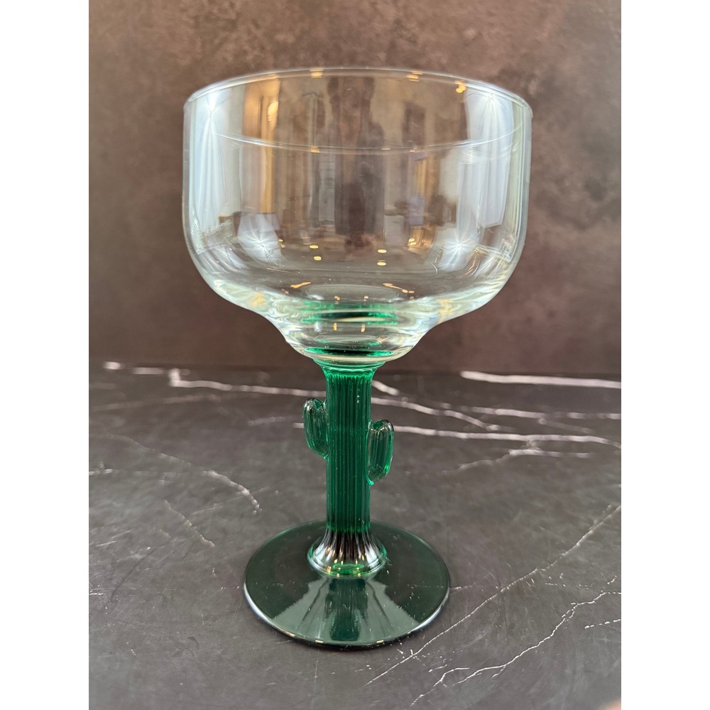Vintage Libbey Cactus Margarita Glasses 6 1/4in Tall MINT!